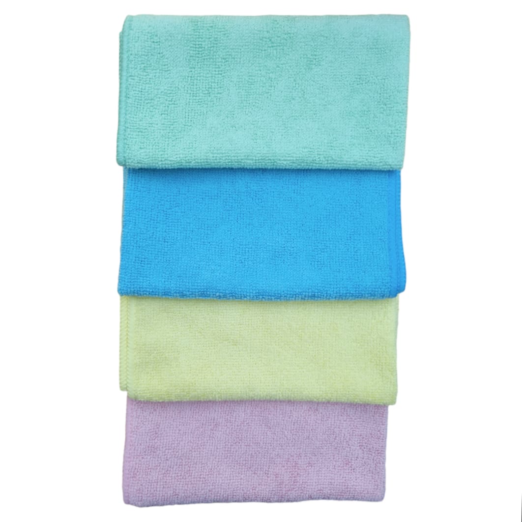 Microfiber Cleaning Cloths | 40 x 40 cm | Pack of 10 | Durable | Lint-Free | Absorbent Dusters Car Bathroom Polish Towels