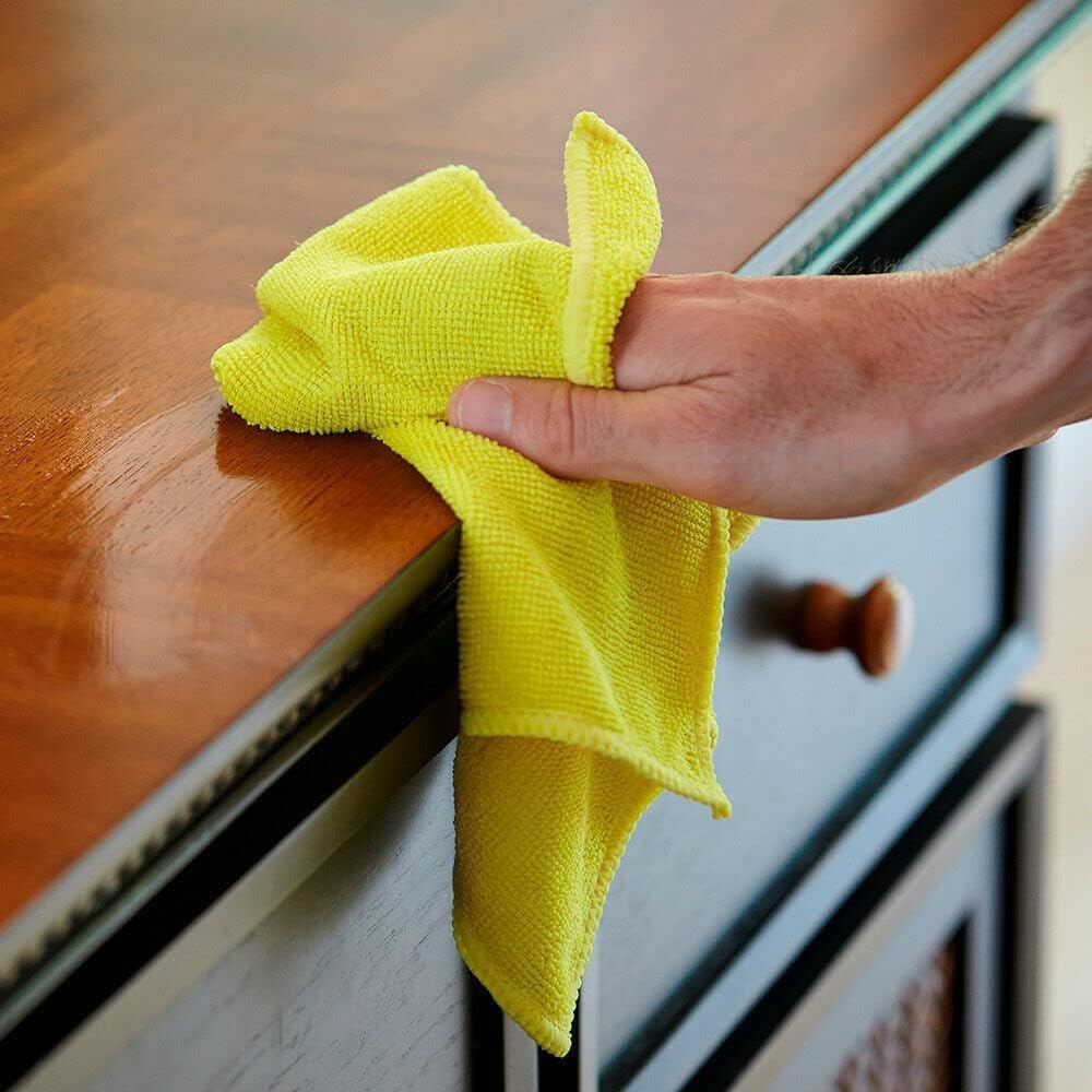 Microfiber Cleaning Cloths | 35 x 35 cm | Pack of 10 | Durable | Lint-Free | Absorbent Dusters Car Bathroom Polish Towels