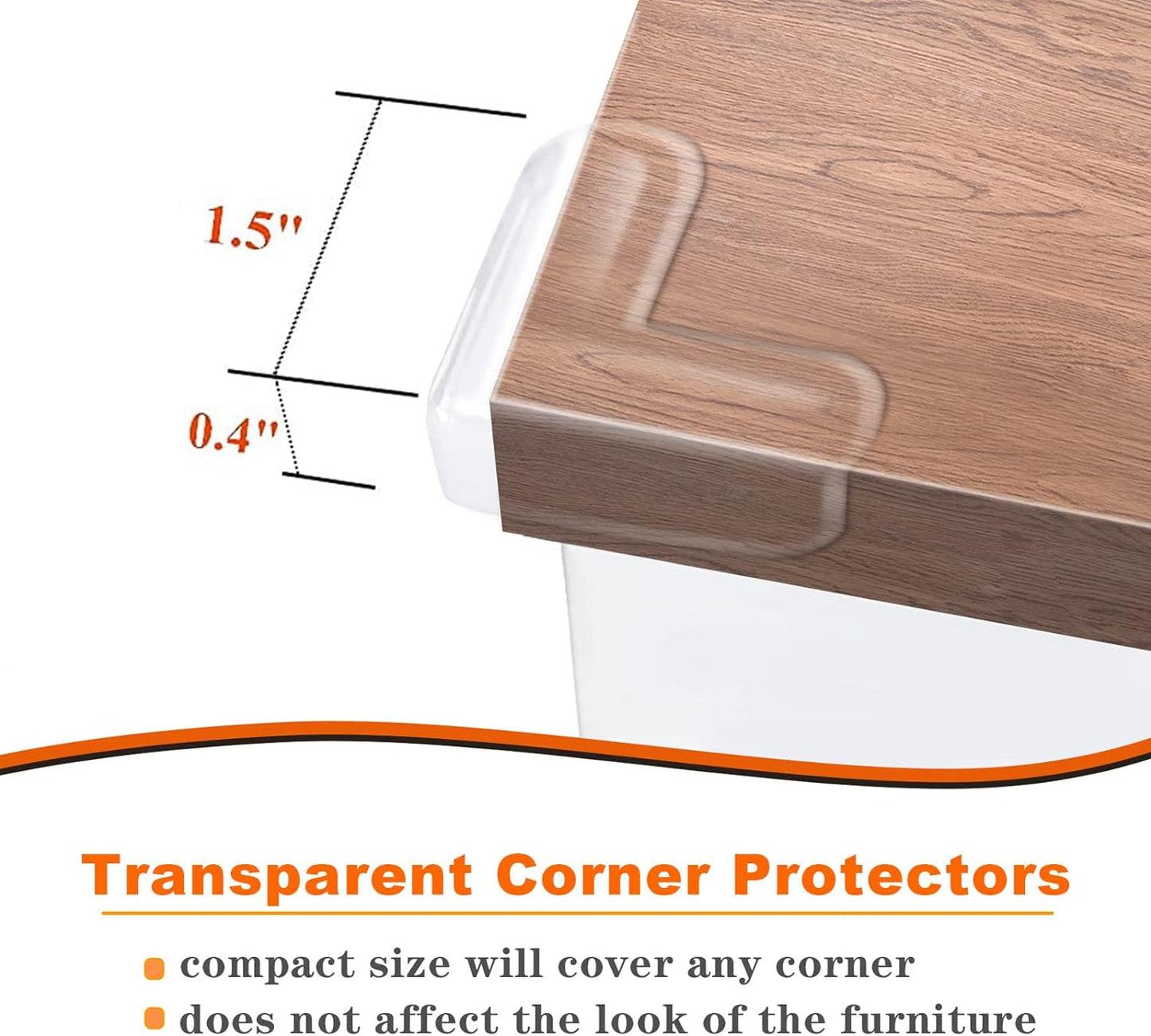 Corner Guards | 12 PC | L Shaped | Clear Corner Protectors | Adhesive Gel | Baby Proof